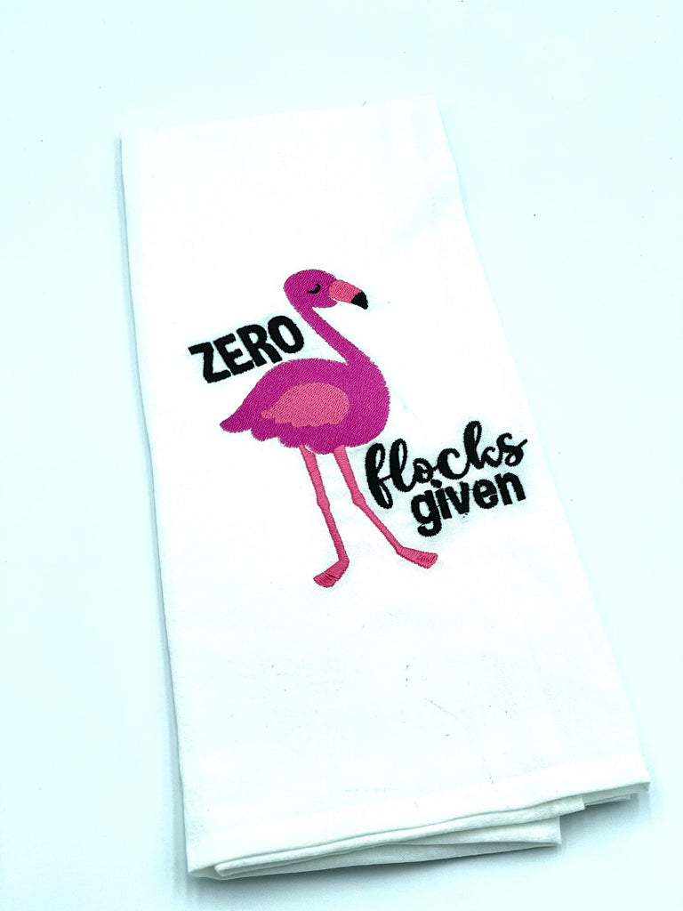 Flamingo Kitchen Towel - Zero Flocks Given